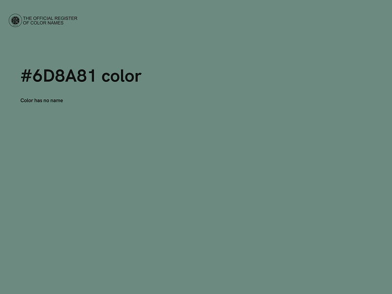 #6D8A81 color image