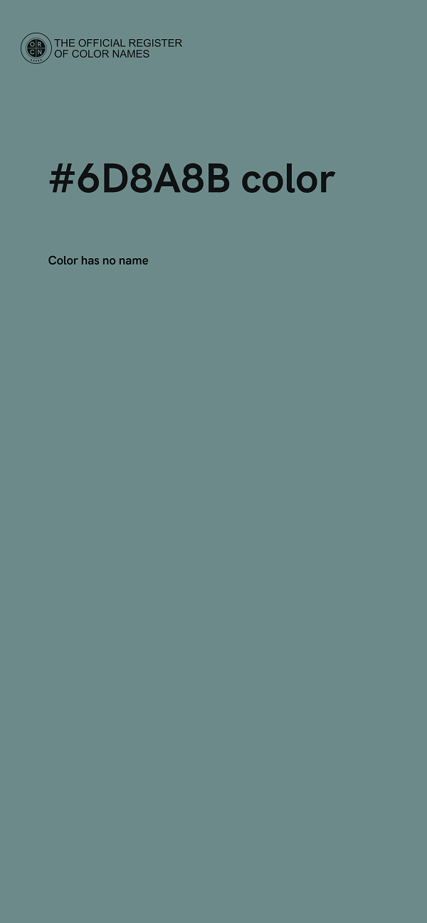 #6D8A8B color image
