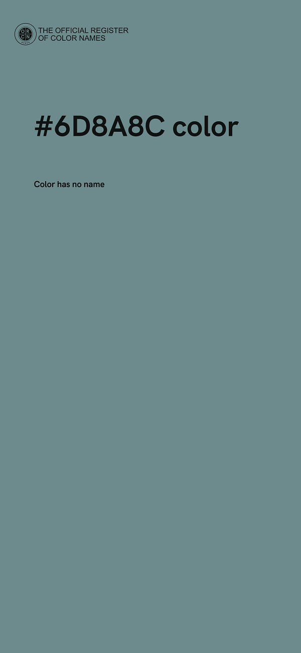 #6D8A8C color image