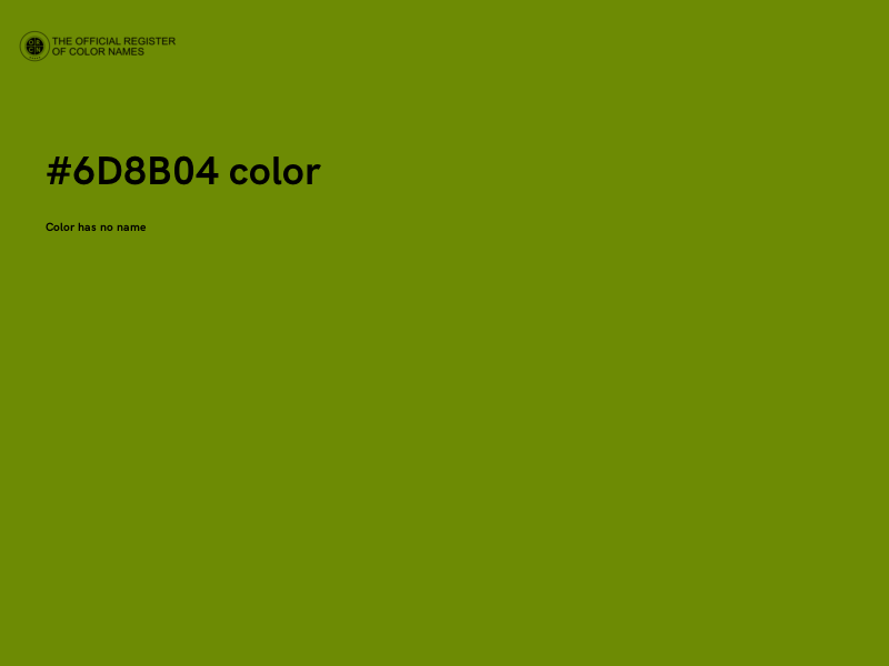 #6D8B04 color image