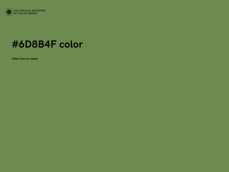 #6D8B4F color image