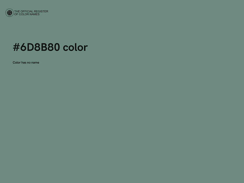 #6D8B80 color image