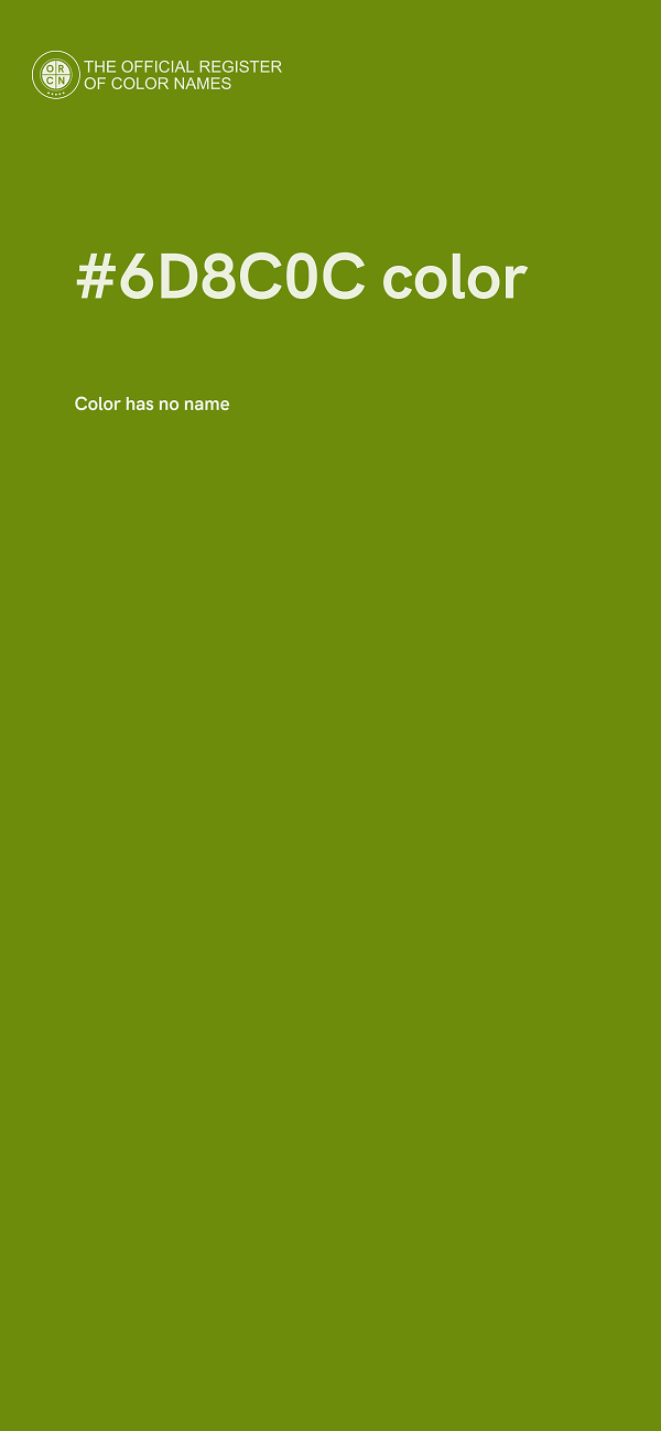 #6D8C0C color image