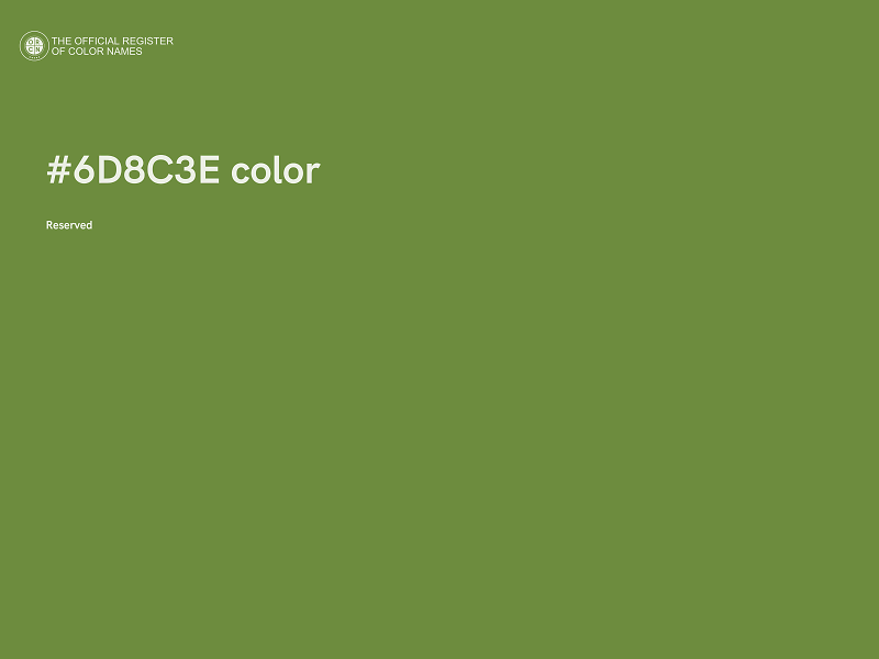#6D8C3E color image