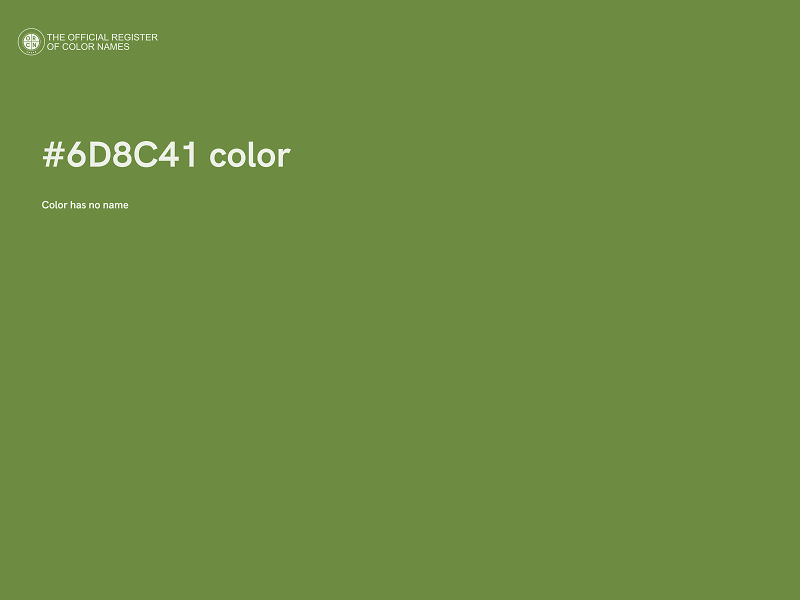 #6D8C41 color image