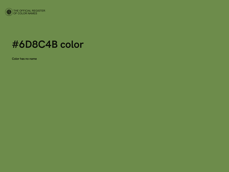 #6D8C4B color image