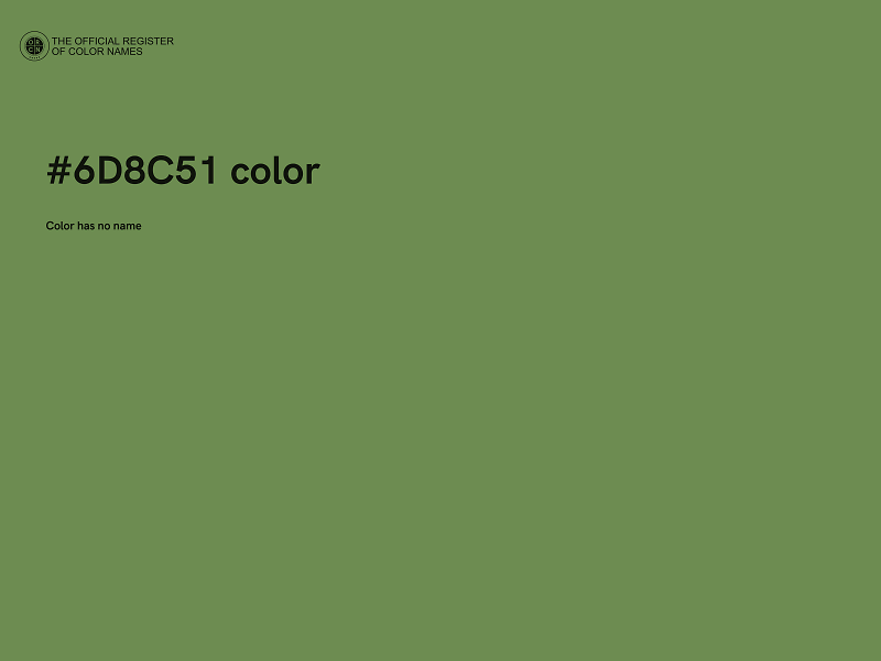 #6D8C51 color image