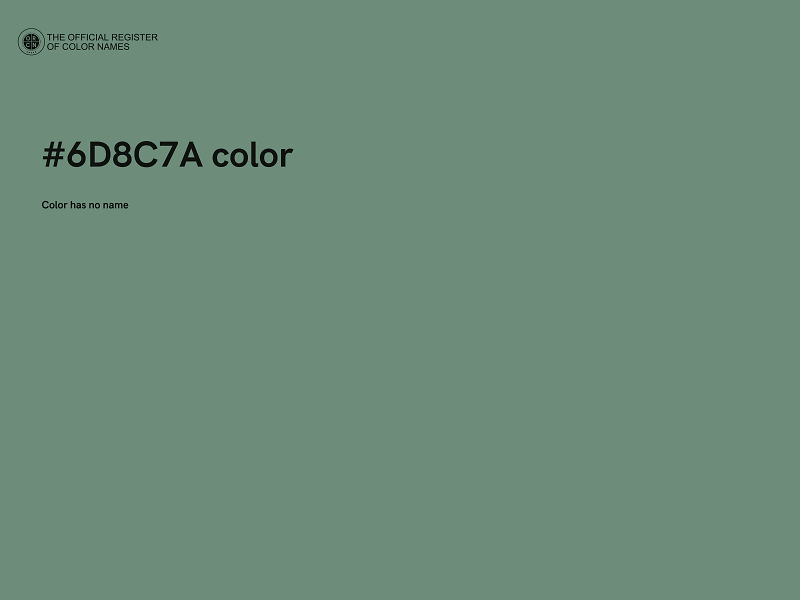 #6D8C7A color image