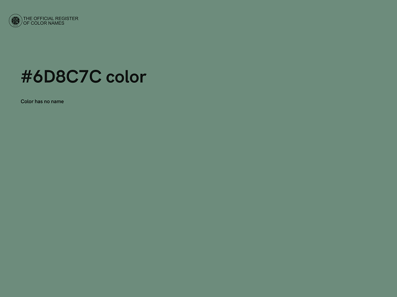 #6D8C7C color image