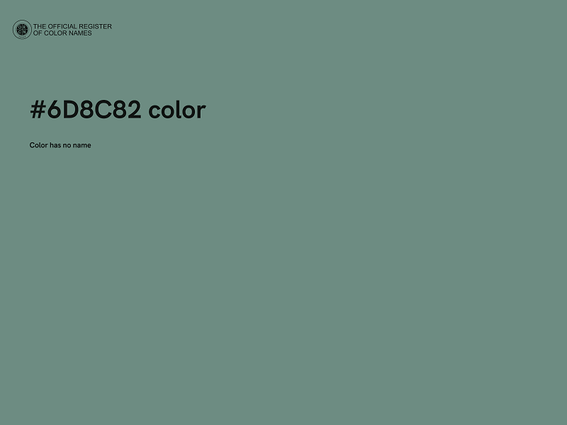 #6D8C82 color image