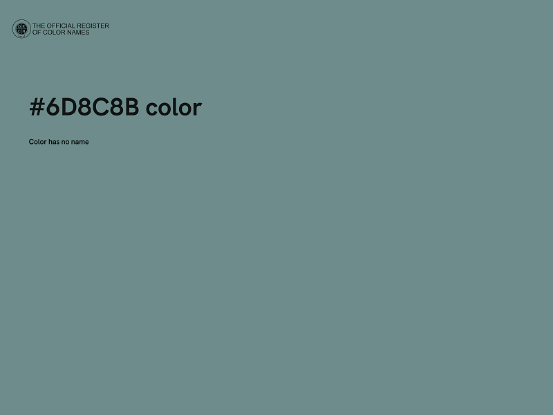 #6D8C8B color image