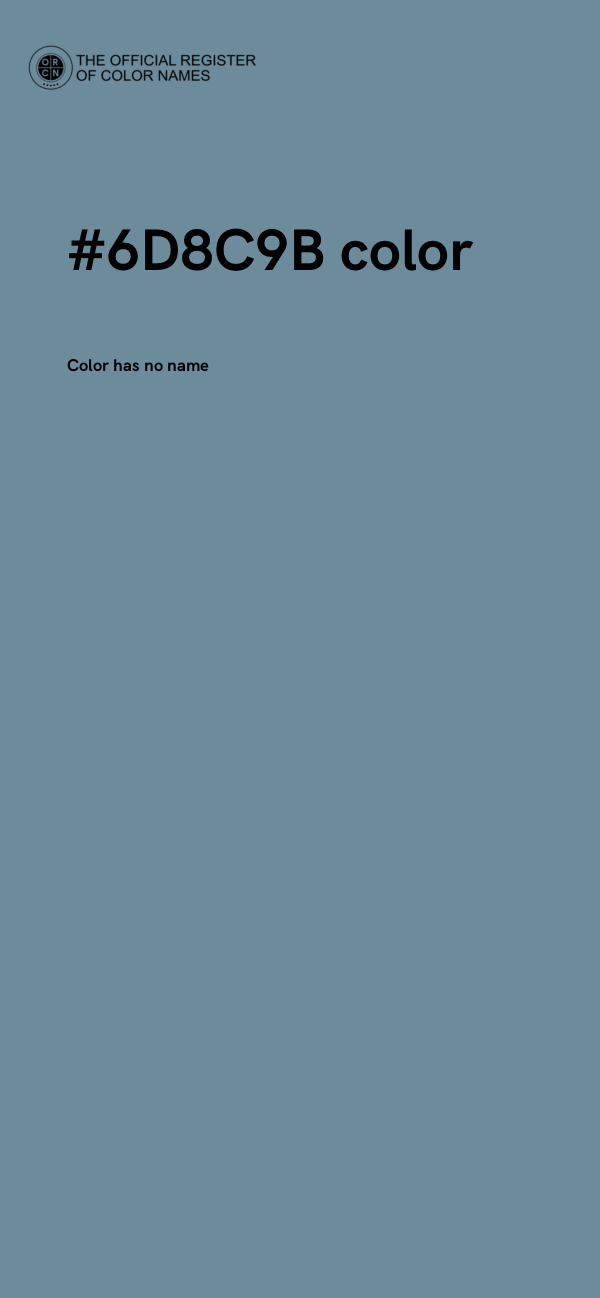 #6D8C9B color image