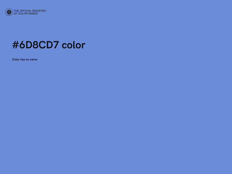 #6D8CD7 color image