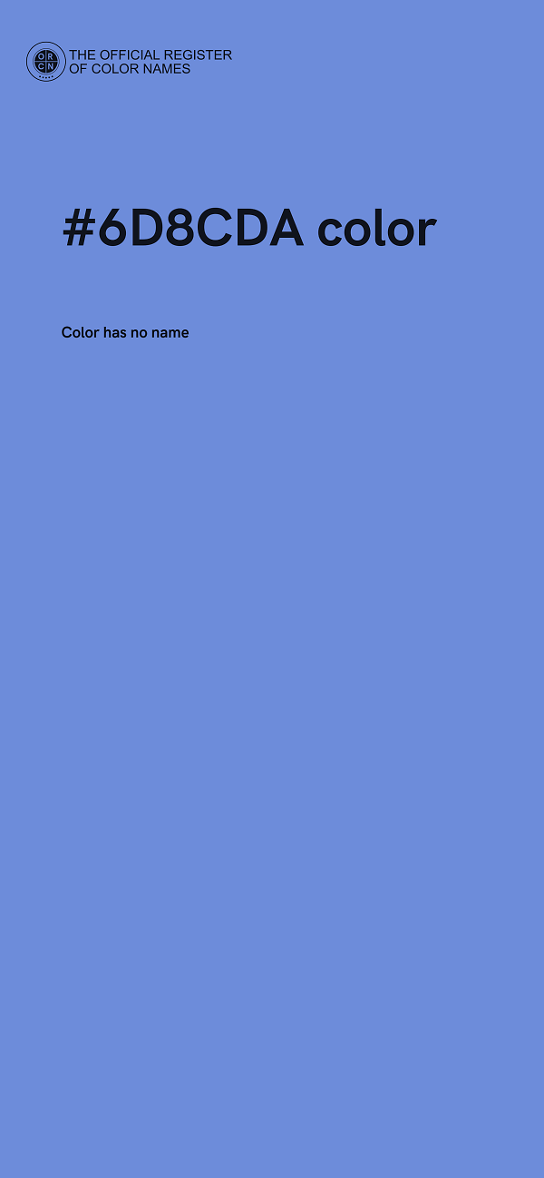 #6D8CDA color image