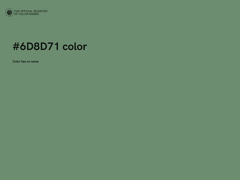 #6D8D71 color image