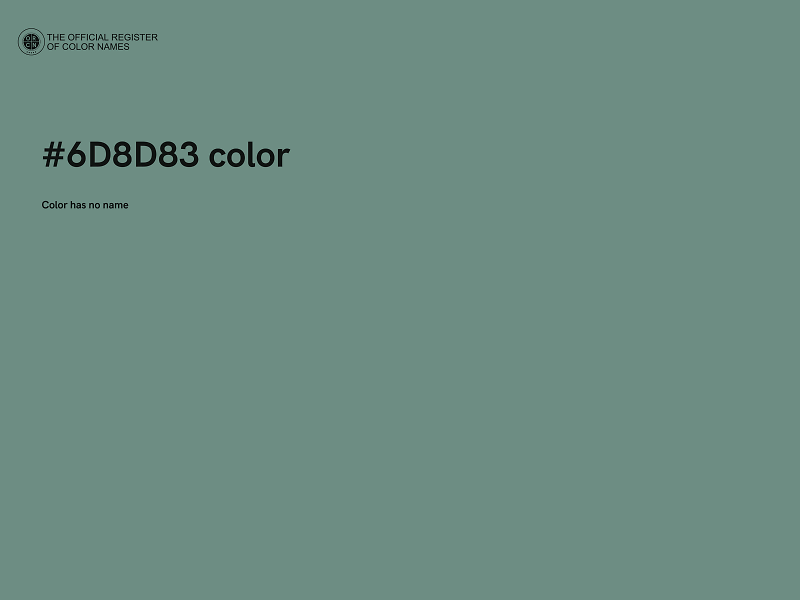 #6D8D83 color image