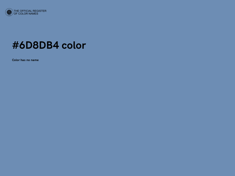 #6D8DB4 color image