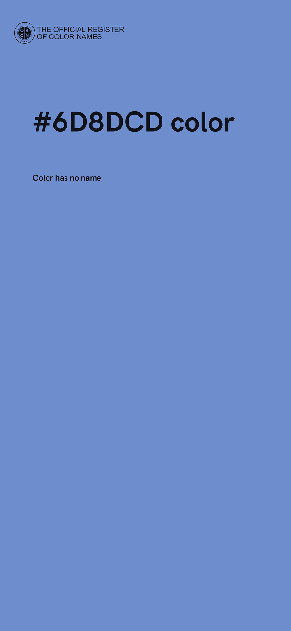 #6D8DCD color image