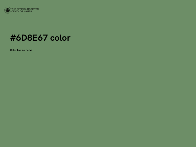 #6D8E67 color image
