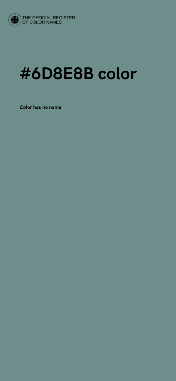 #6D8E8B color image