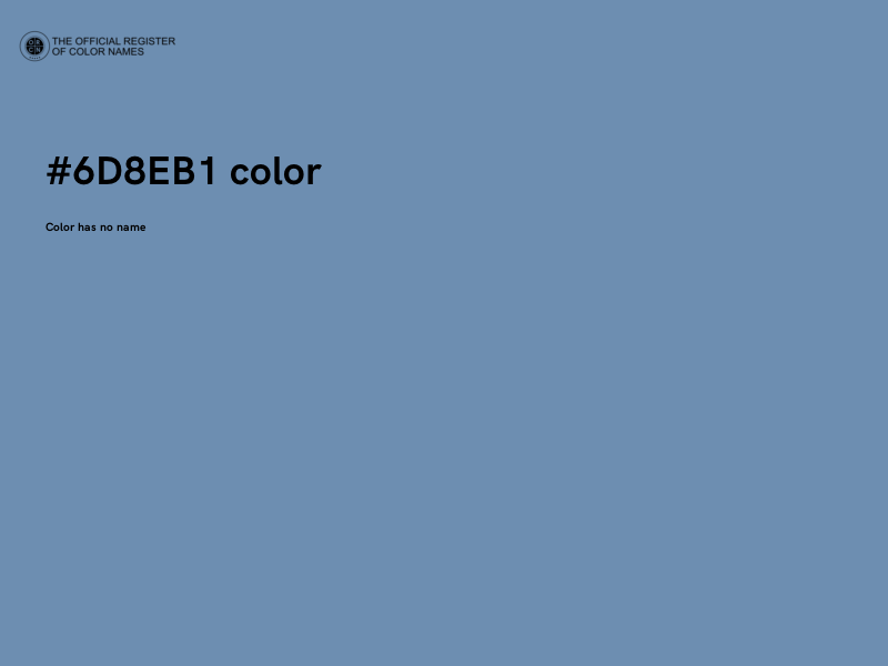 #6D8EB1 color image