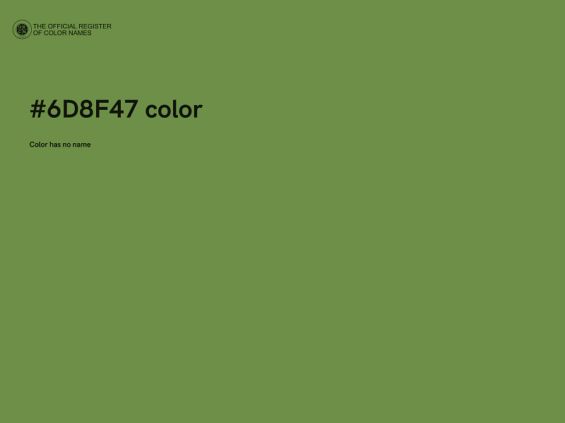 #6D8F47 color image