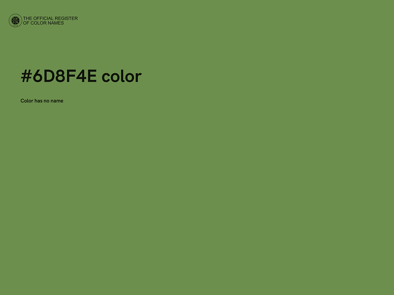 #6D8F4E color image