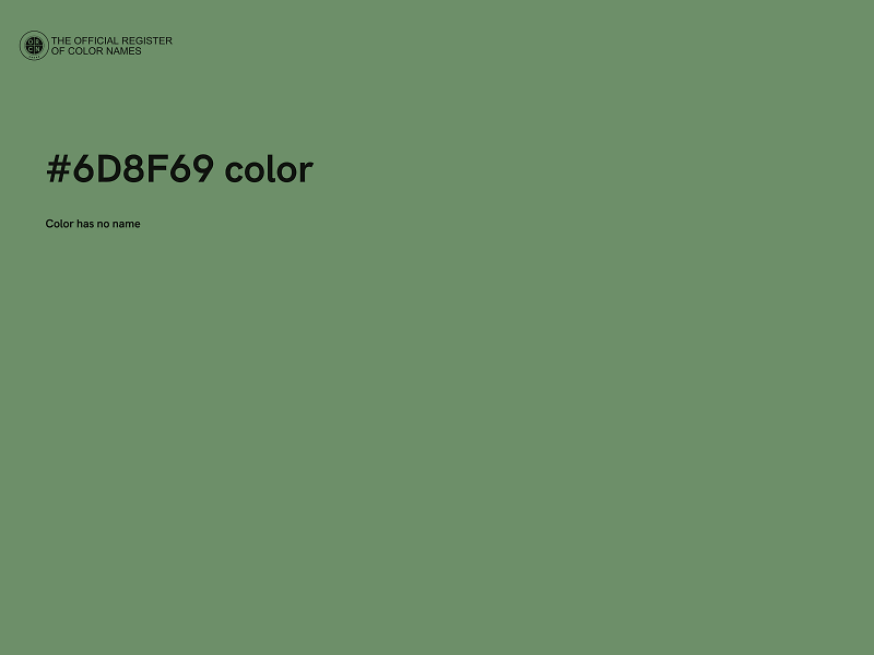 #6D8F69 color image