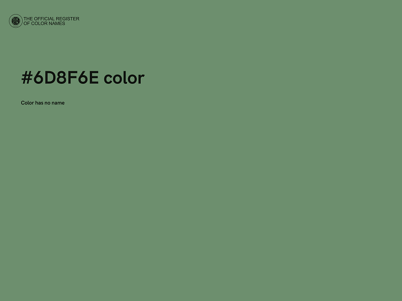 #6D8F6E color image