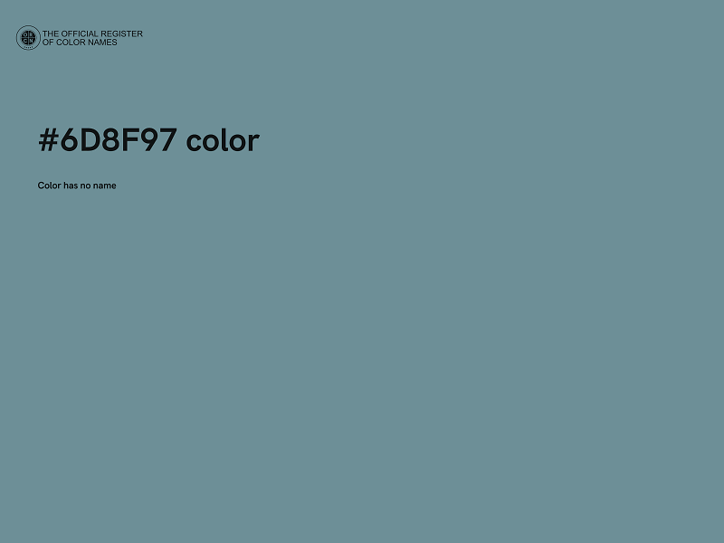 #6D8F97 color image