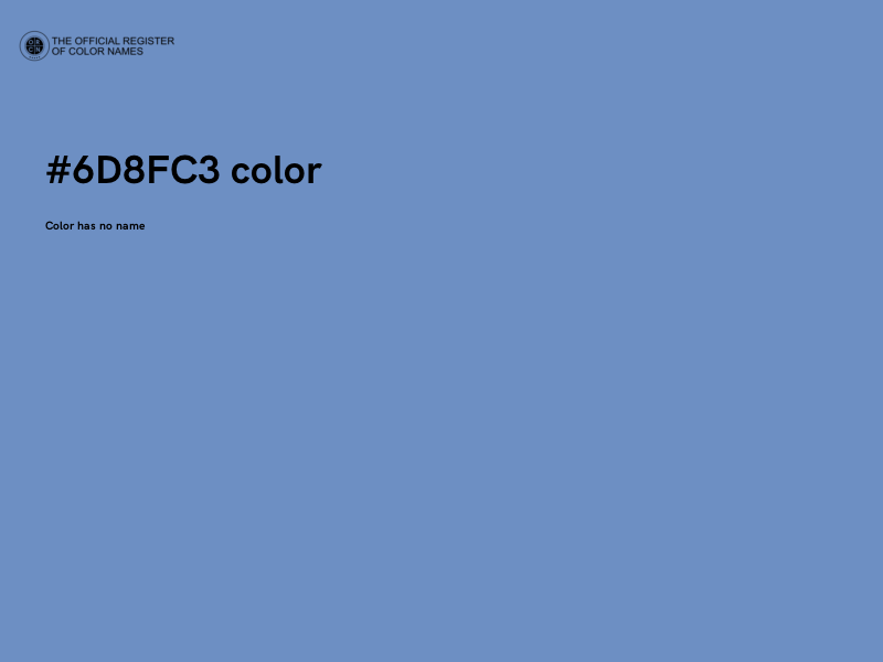 #6D8FC3 color image