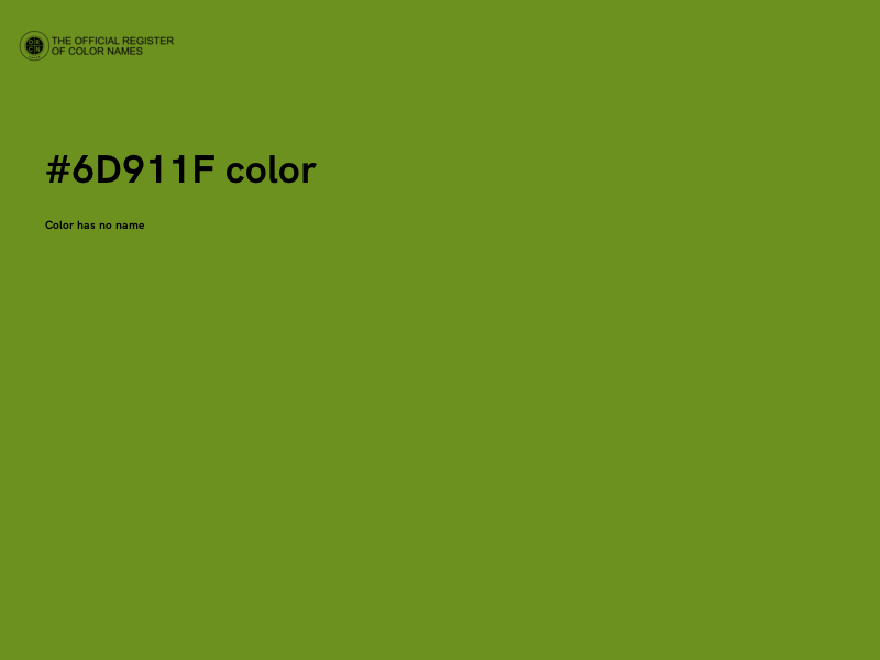 #6D911F color image