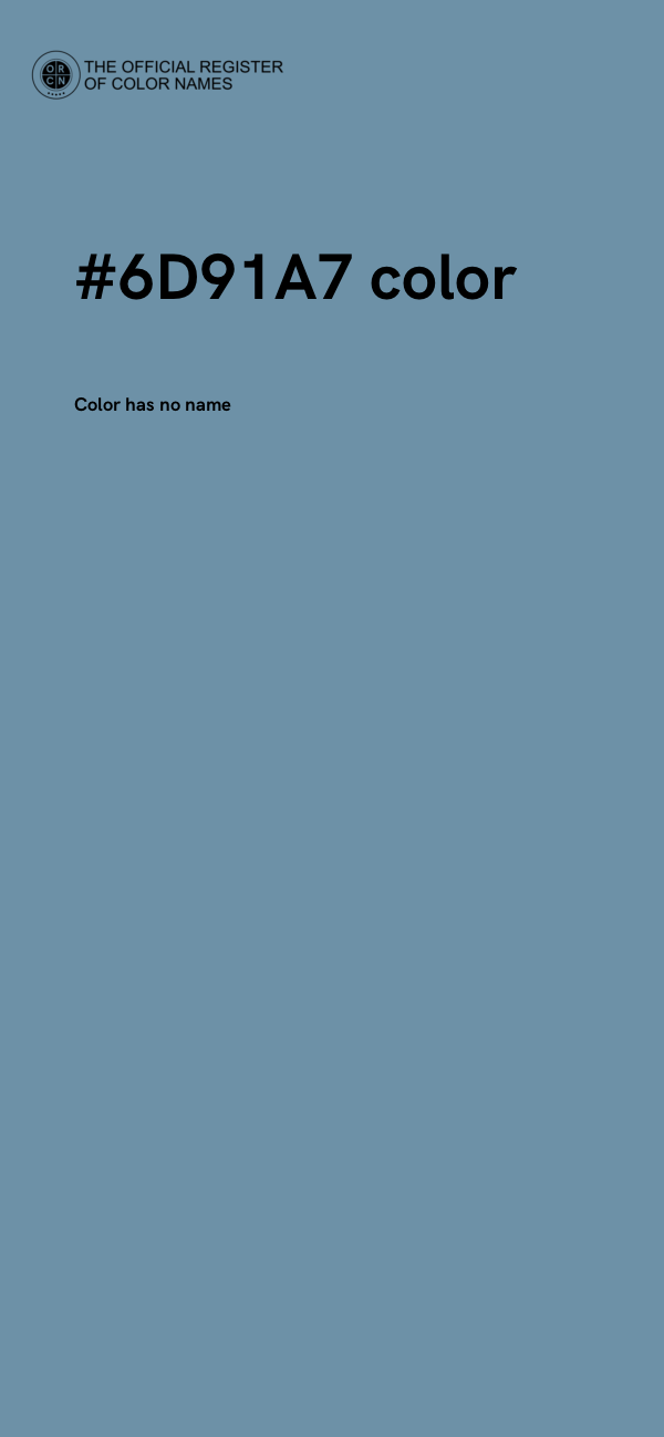 #6D91A7 color image