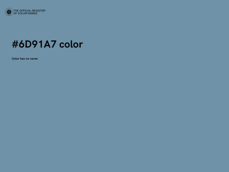 #6D91A7 color image