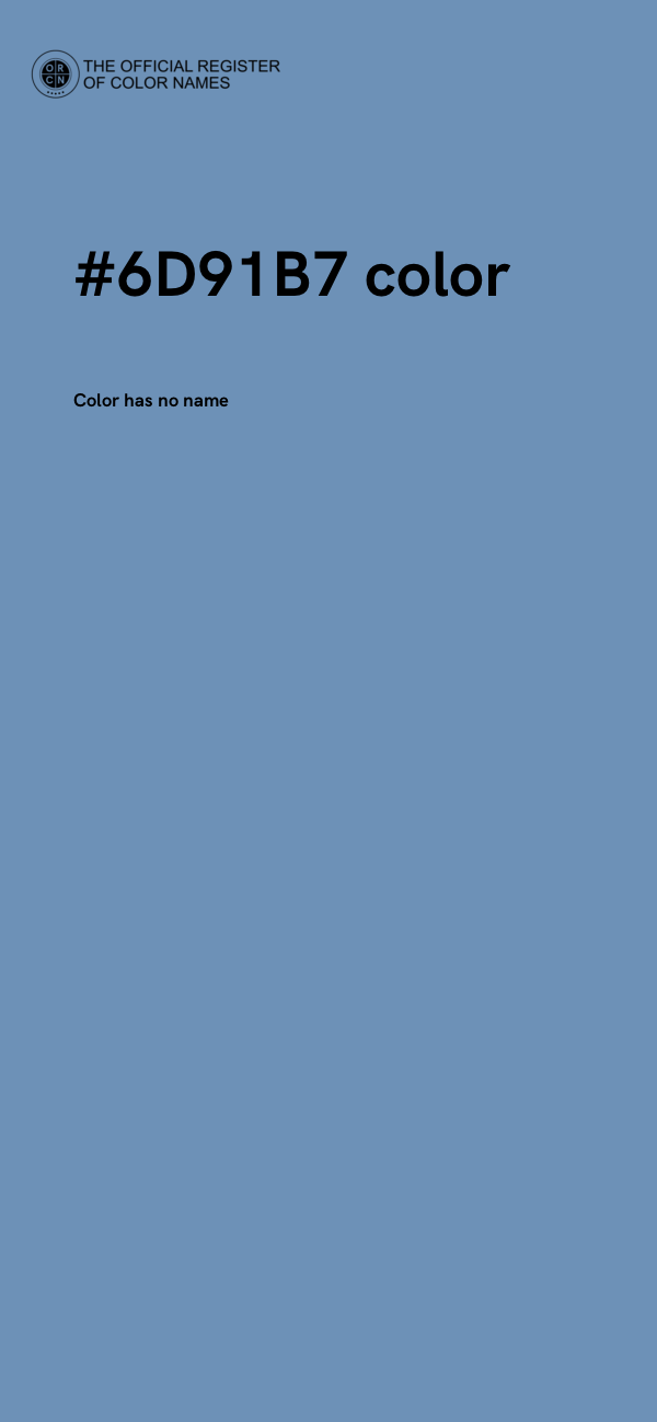 #6D91B7 color image