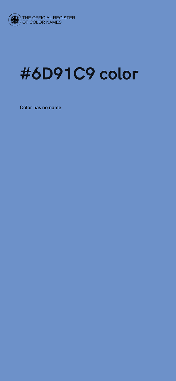 #6D91C9 color image