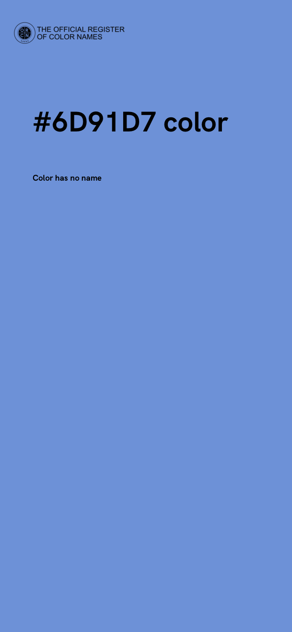 #6D91D7 color image