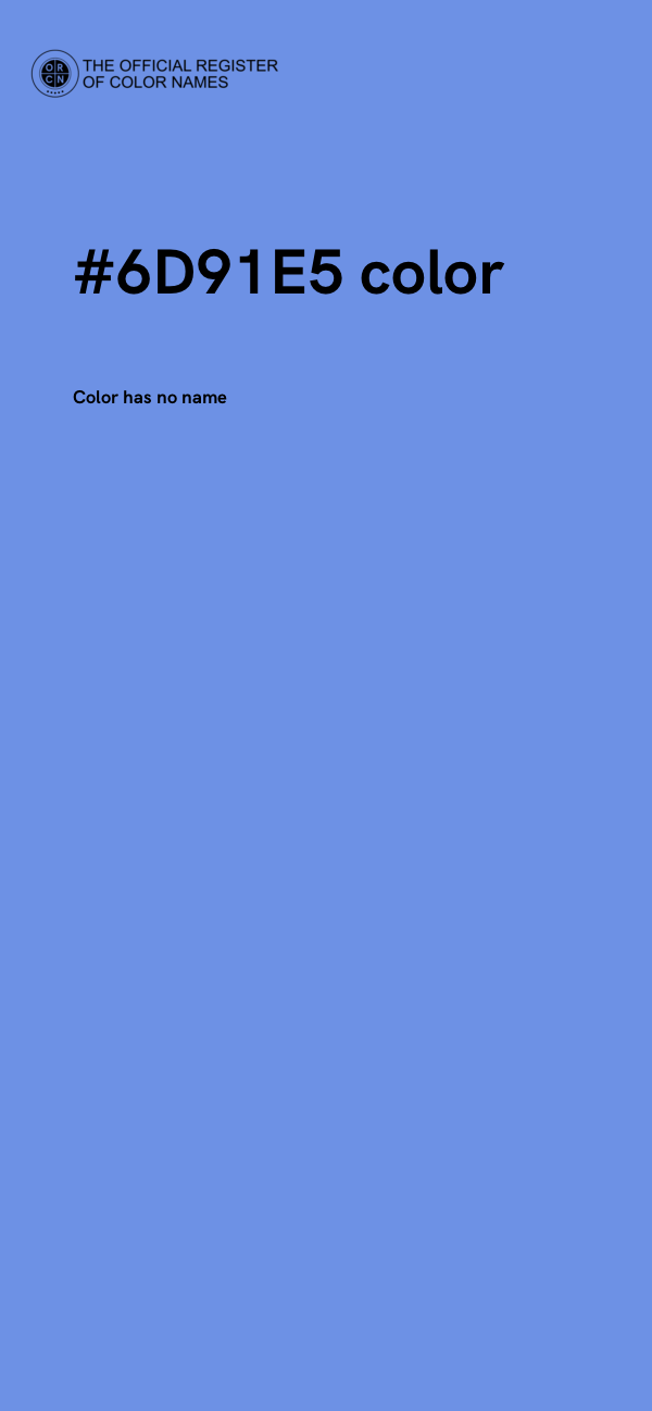 #6D91E5 color image