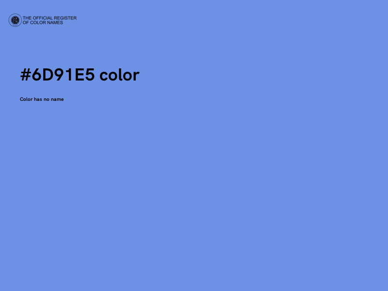 #6D91E5 color image