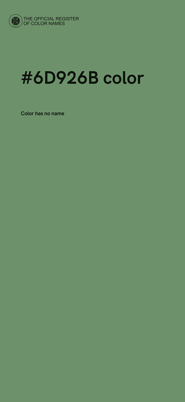 #6D926B color image