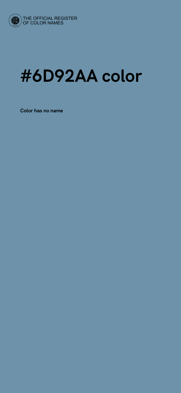 #6D92AA color image