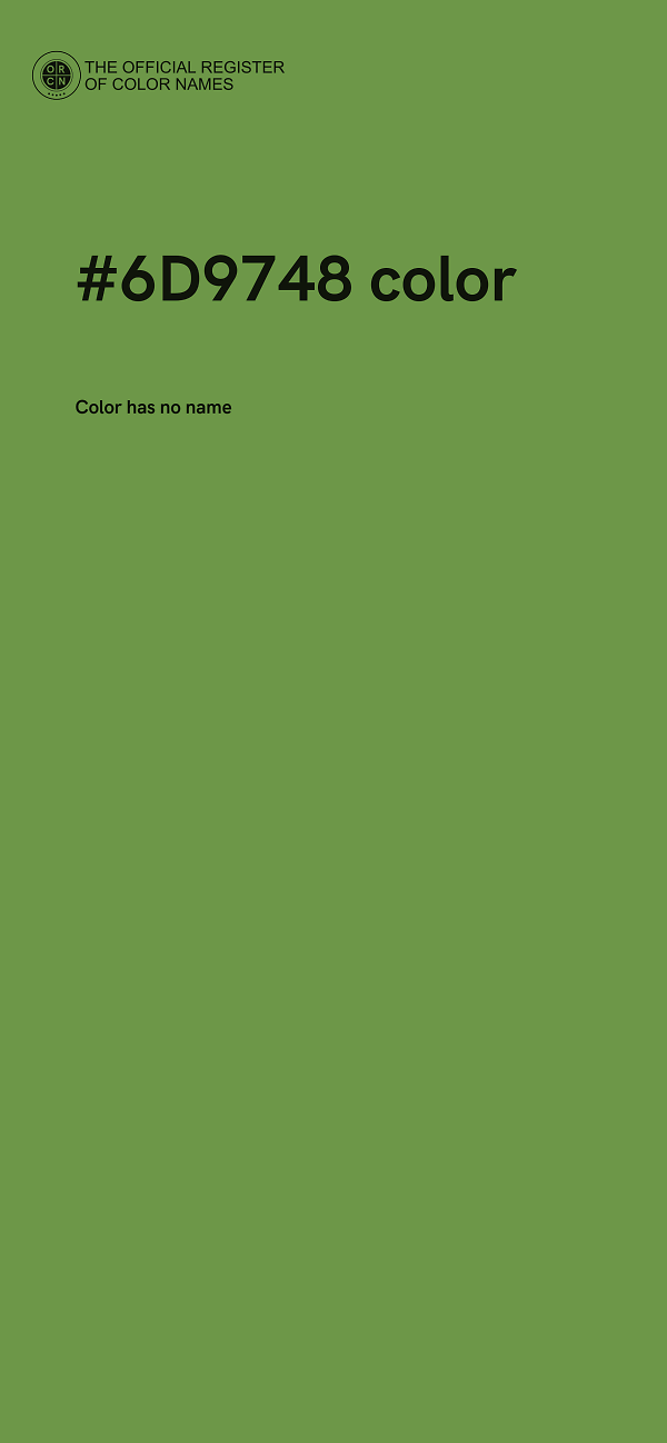 #6D9748 color image