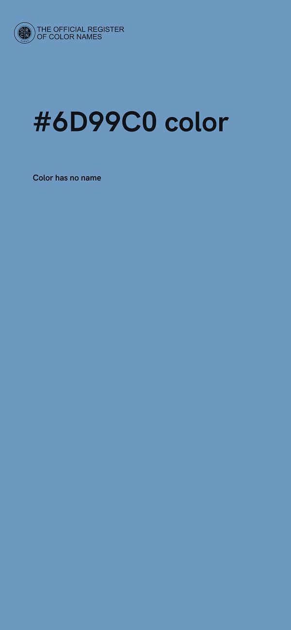 #6D99C0 color image