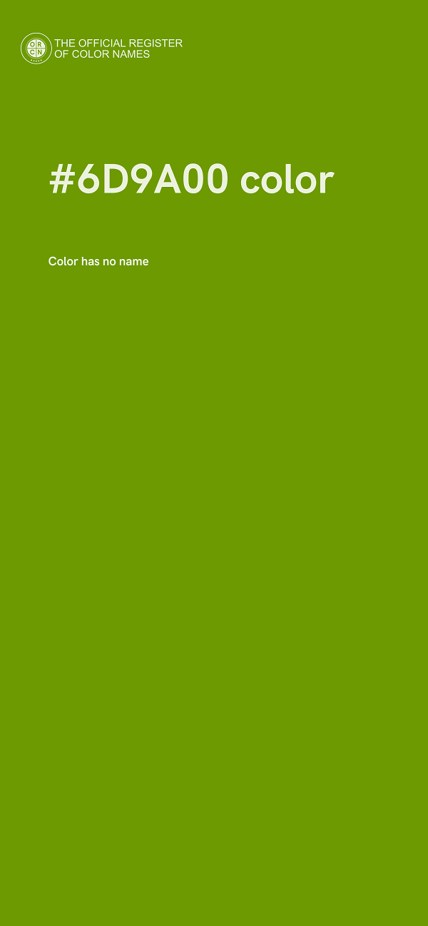 #6D9A00 color image