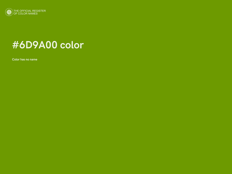 #6D9A00 color image