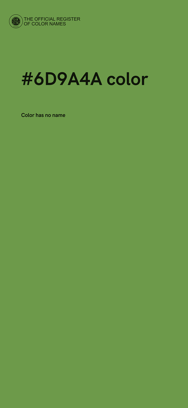 #6D9A4A color image