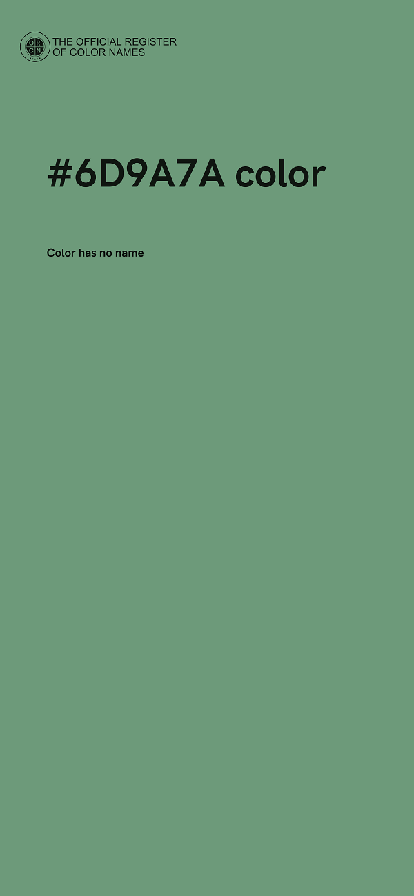 #6D9A7A color image