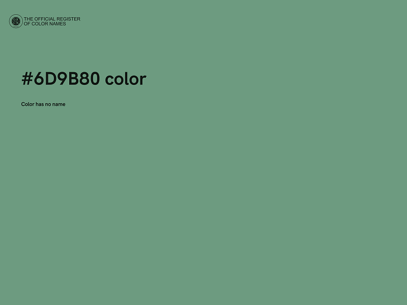 #6D9B80 color image