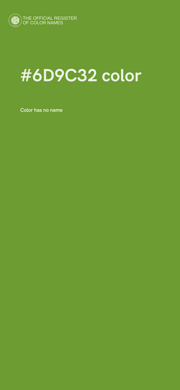 #6D9C32 color image
