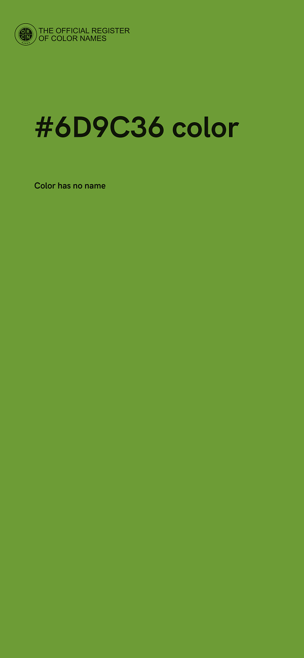 #6D9C36 color image